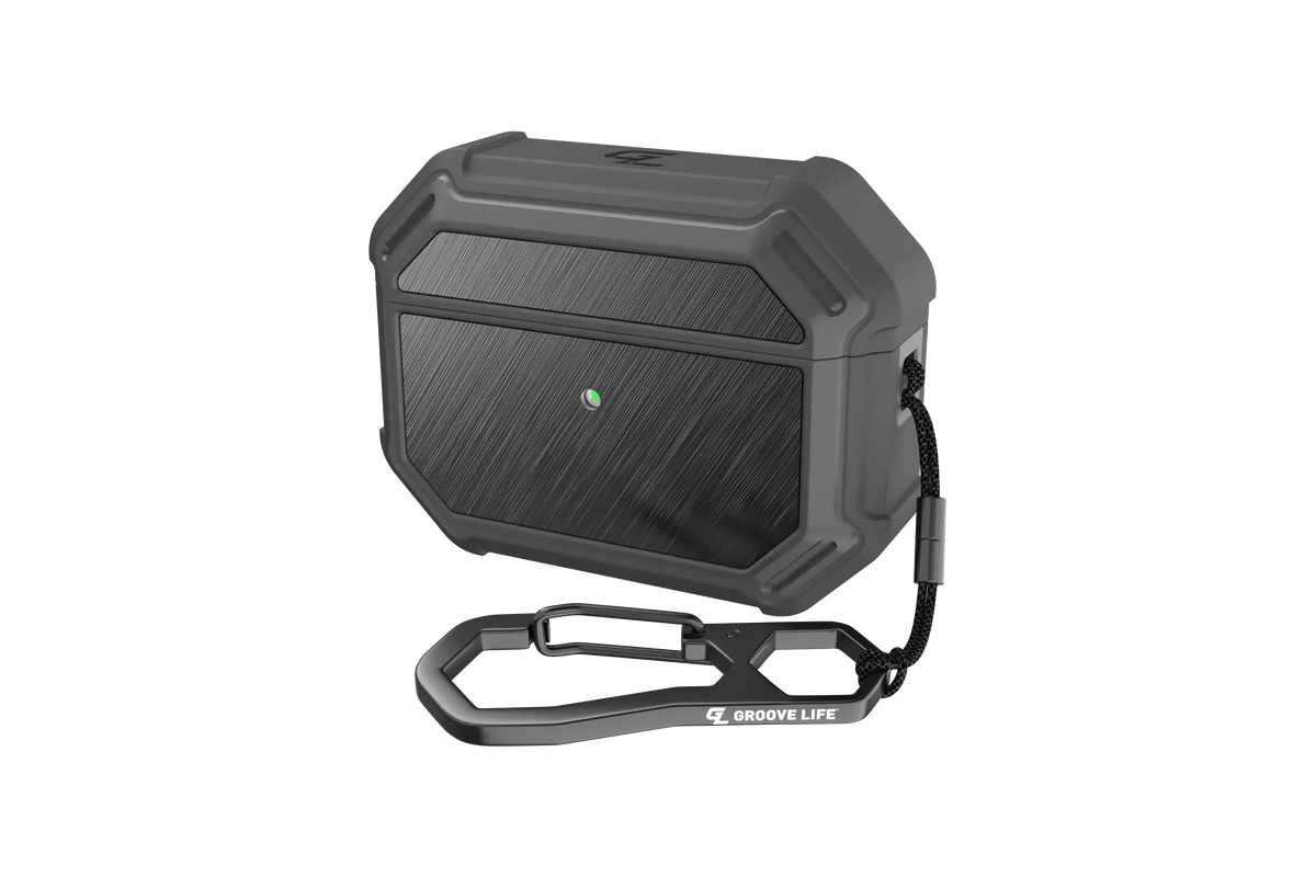 Groove Case Gun Metal/Black Aluminum for AirPods Pro