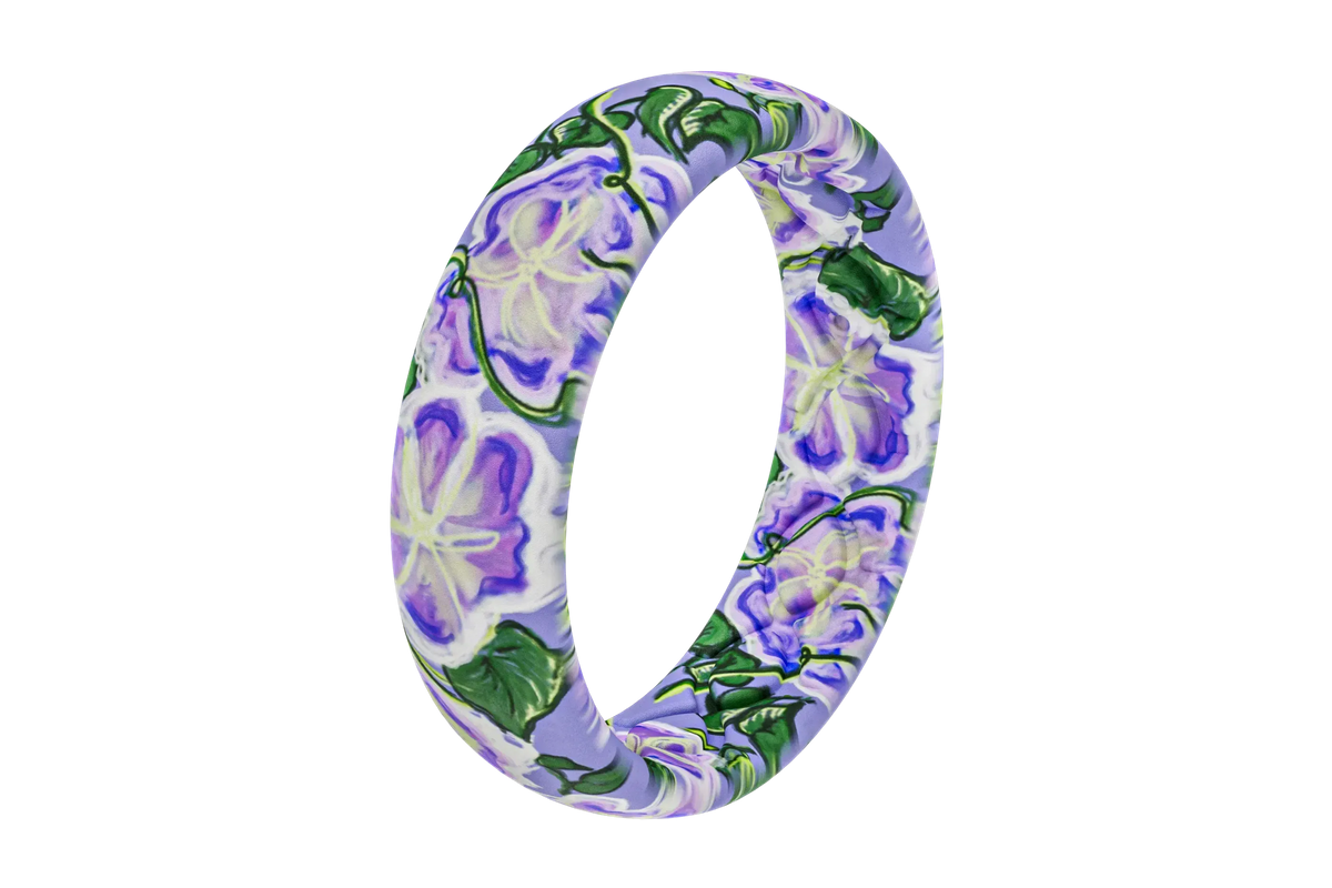 September Morning Glory Purple Thin Ring