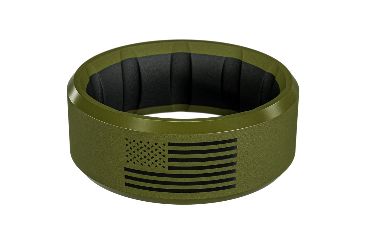 Groove Alpha Hero Flag Ring - Olive