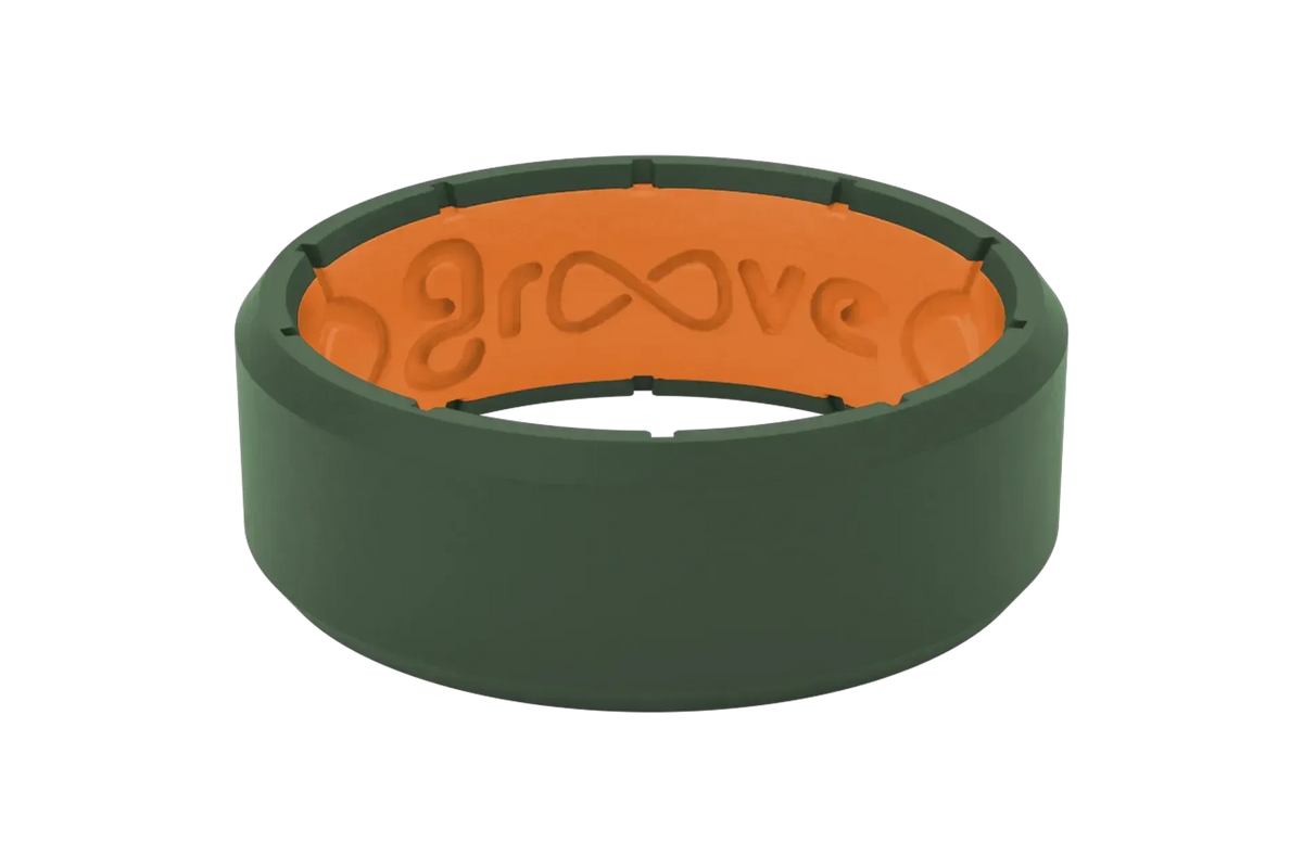 Edge Moss Green & Orange Ring